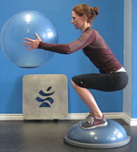 Nicole on Bosu with Ballast